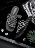 BLACK FANCY WOMEN CHAPPAL HM-102