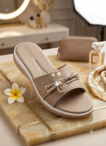 BEIGE FORMAL SLIPPER FOR WOMEN HM-103
