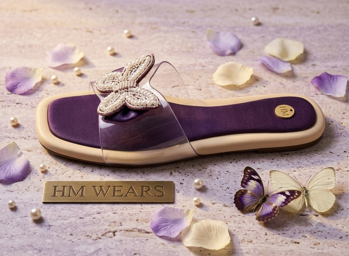 PURPLE CASUAL WOMEN SLIPPER   HM-105