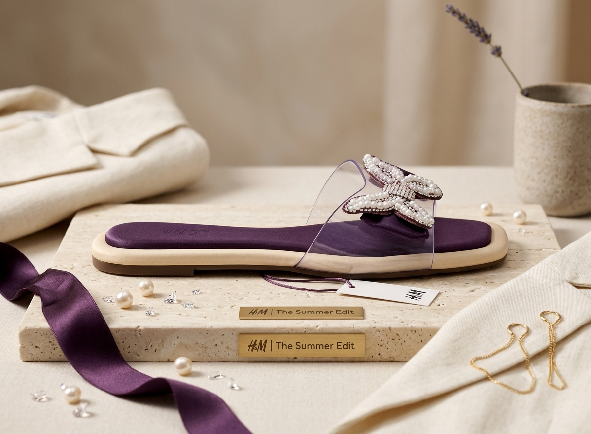 PURPLE CASUAL WOMEN SLIPPER   HM-105