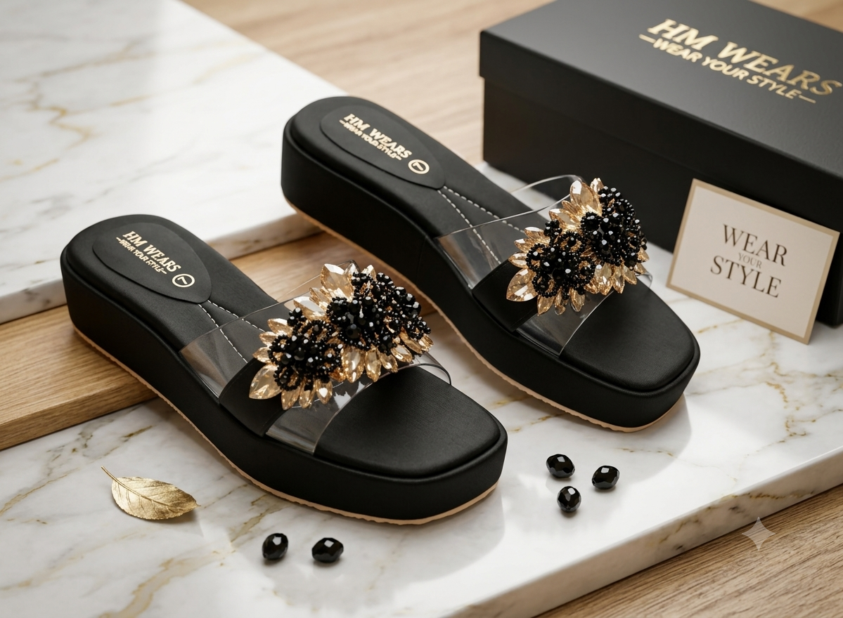 BLACK CASUAL SOFTY FOR WOMEN HM-113