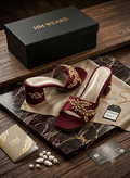 MAROON FANCY HEEL LADIES  HM-116