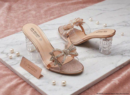 BABY PINK FANCY HEEL LADIES HM-121